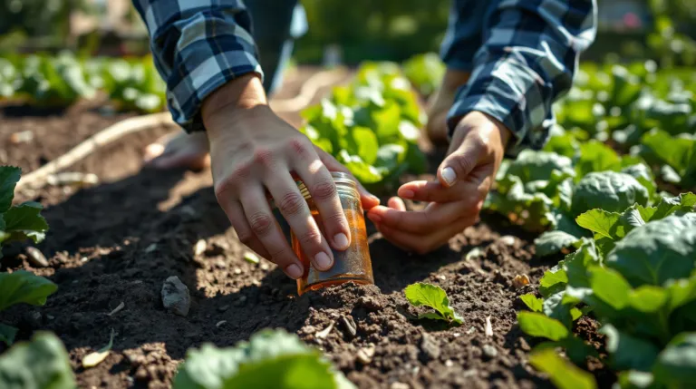 Piège à bière enterré dans un potager pour capturer les limaces