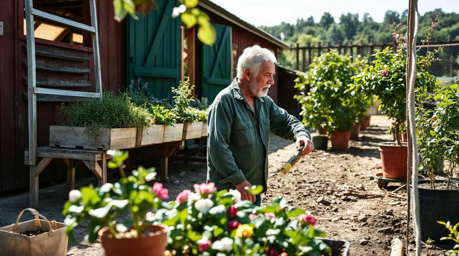 Sol vivant au potager après paillage au carton
